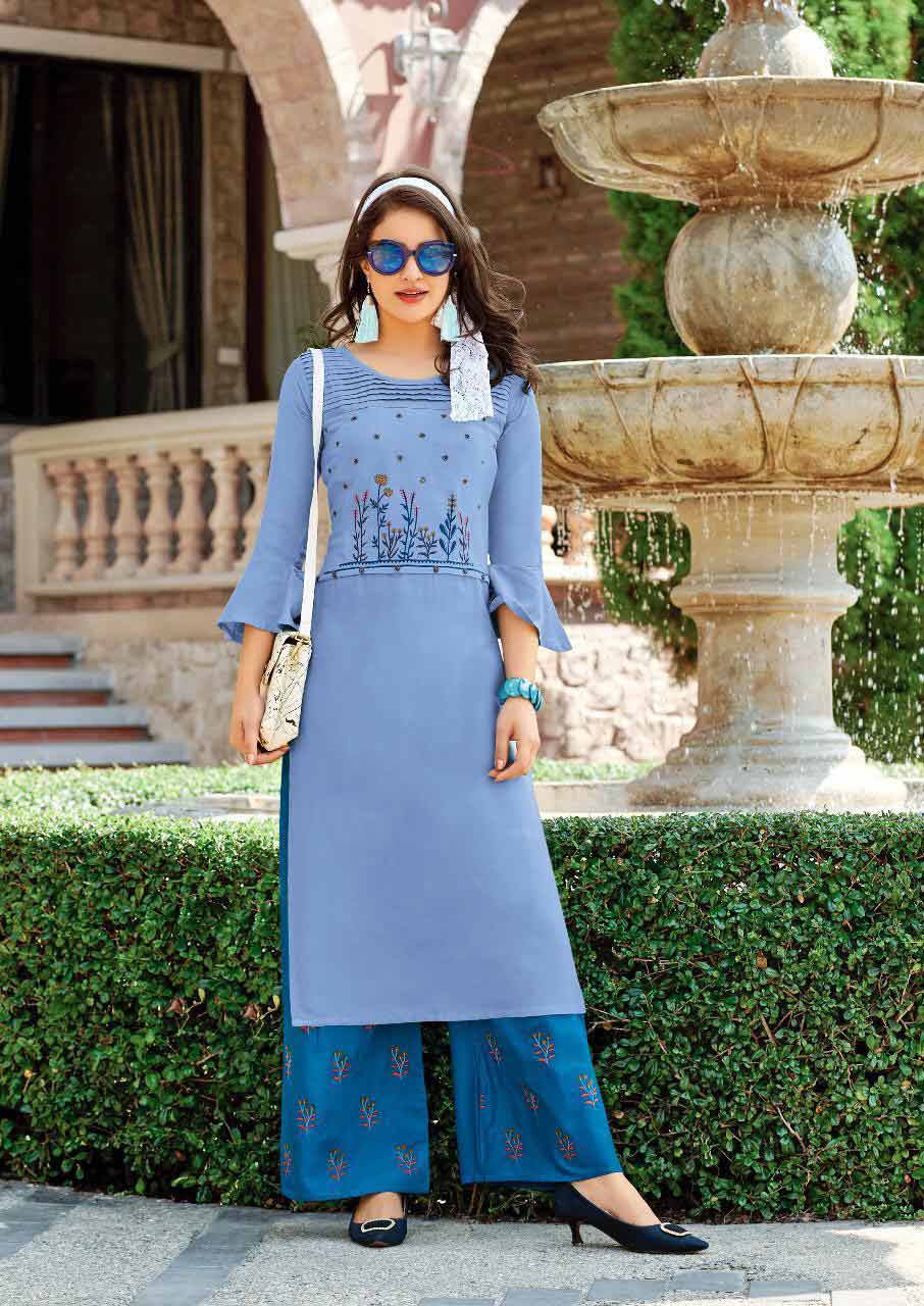 Rangjyot Parin Vol-1 Rayon Palazzo Kurti Sets Rangjyot Parin Vol-1 Rayon Palazzo Kurti Sets